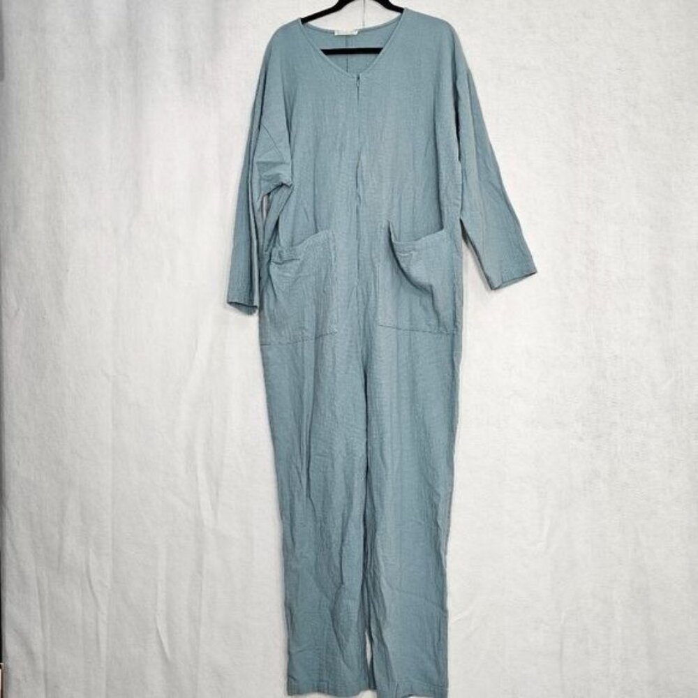 April Meets October Snuggle Oversized Jumpsuit In Jade One Size - Picture 7 of 9